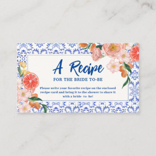 Dieses Brautparty mit mehr Blumen ist ein Rezept Begleitkarte