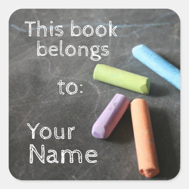 Dieses Buch gehört (Aufkleber) Quadratischer Aufkleber (Vorderseite)