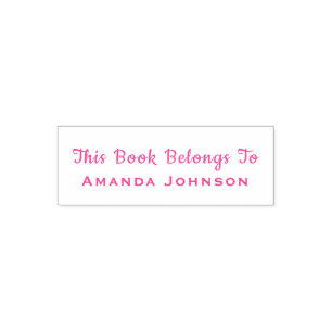 Dieses Buch gehört dazu, Pink Ex-libris Unique zu  Permastempel