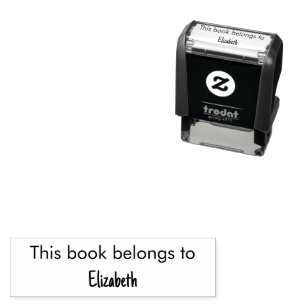 Dieses Buch gehört dem Namen und dem Namen des Eig Permastempel