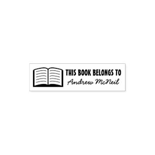 DIESES BUCH GEHÖRT kundenspezifischer Briefmarke Permastempel