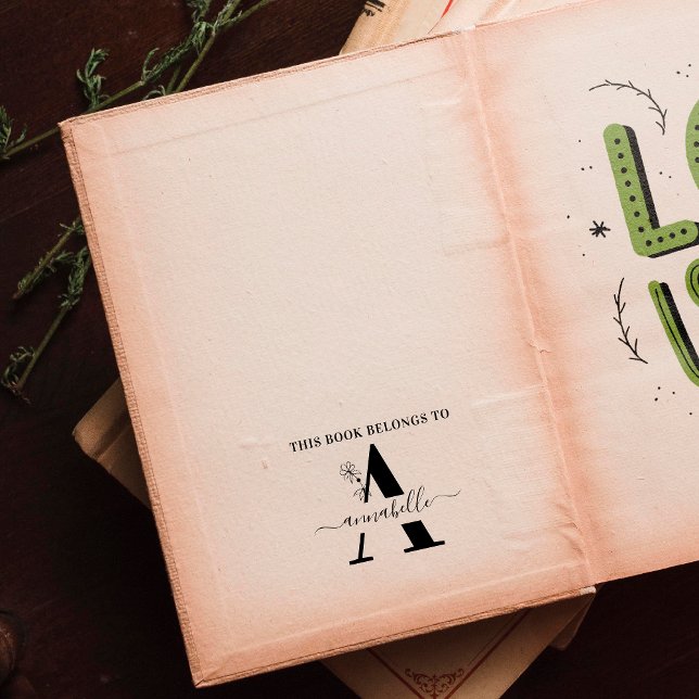Dieses Buch gehört | Monogramm Gummistempel (Von Creator hochgeladen)