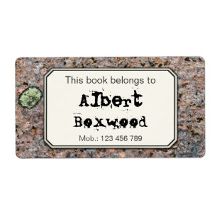 Dieses Buch gehört Name-Felsen-Beschaffenheit
