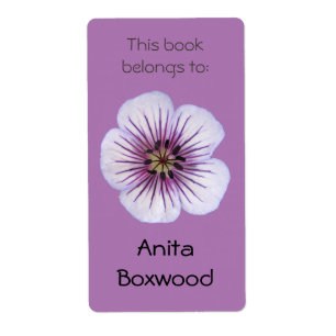 Dieses Buch gehört Name-lila Blume