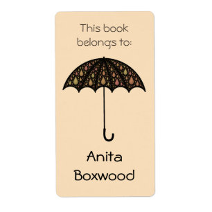 Dieses Buch gehört Name-Regenschirm
