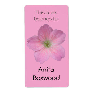 Dieses Buch gehört Name-Rosa-Blume