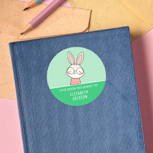 Dieses Buch gehört Niedlichen Kaninchenkindern Runder Aufkleber