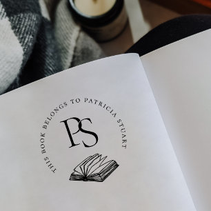 Dieses Buch gehört personalisierter Name Monogramm Gummistempel