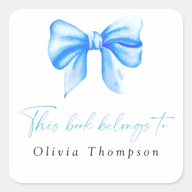 Dieses Buch gehört Quadratischer Aufkleber (Vorderseite)