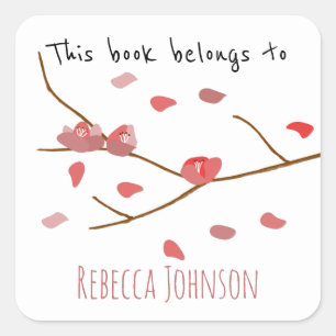 Dieses Buch gehört Quadratischer Aufkleber