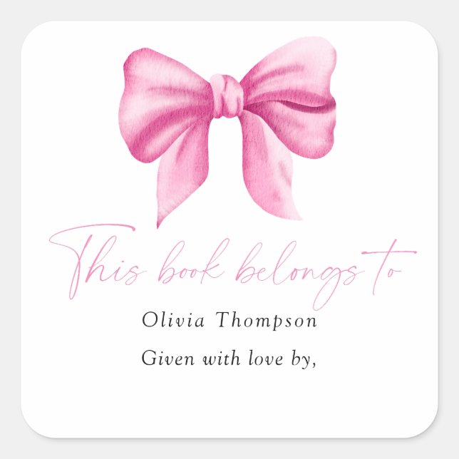 Dieses Buch gehört Quadratischer Aufkleber (Vorderseite)