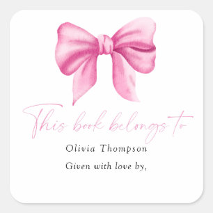 Dieses Buch gehört Quadratischer Aufkleber