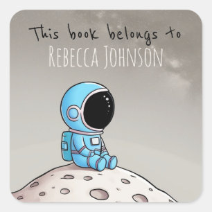 Dieses Buch gehört Quadratischer Aufkleber