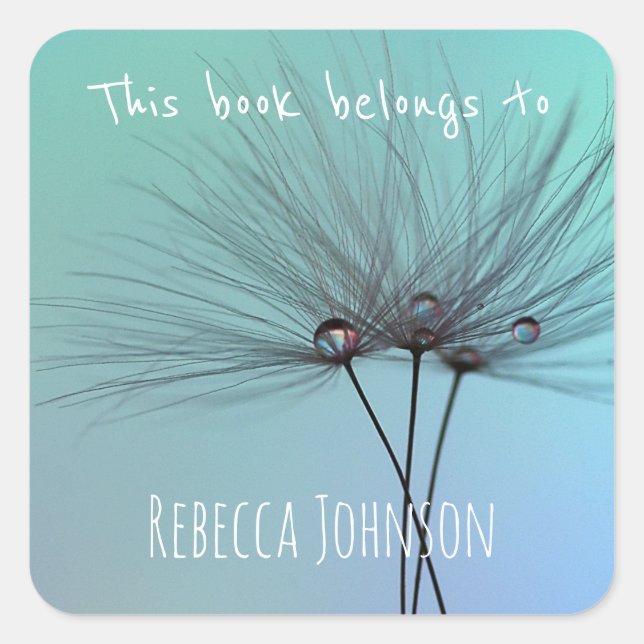 Dieses Buch gehört Quadratischer Aufkleber (Vorderseite)