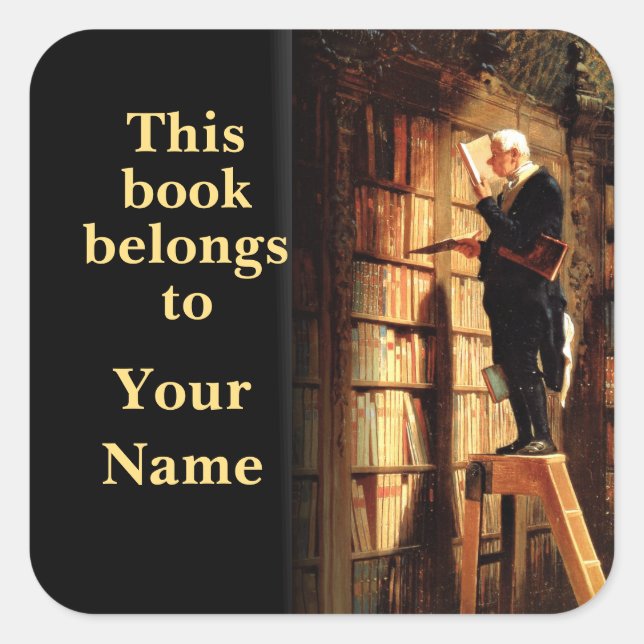 Dieses Buch gehört Quadratischer Aufkleber (Vorderseite)