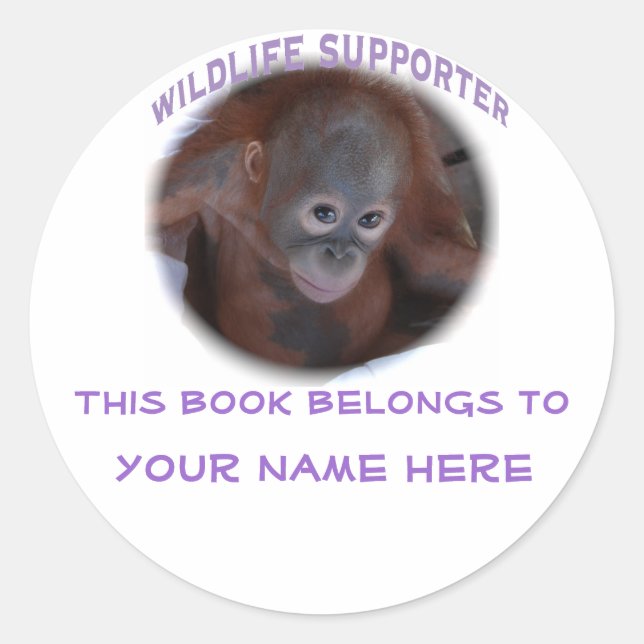 "Dieses Buch gehört" Runder Aufkleber (Vorderseite)