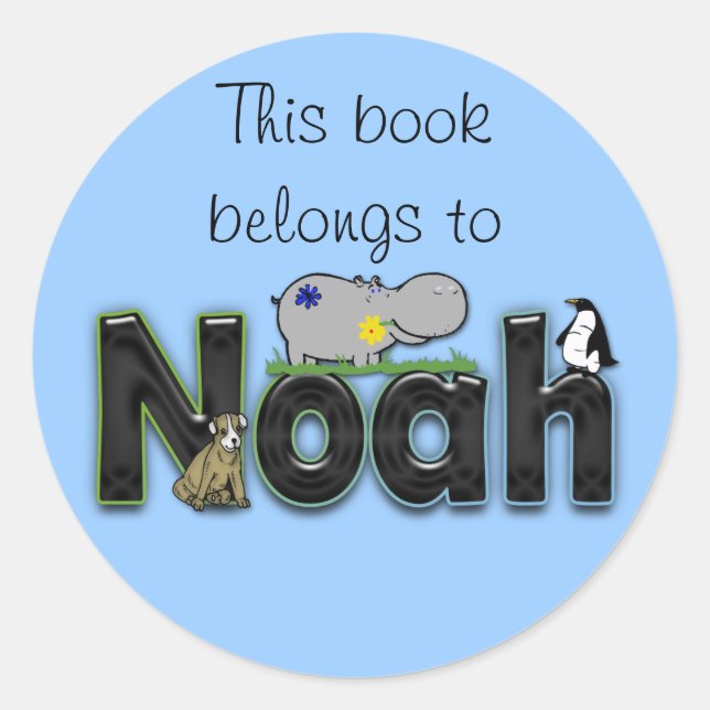 Dieses Buch gehört Runder Aufkleber (Vorderseite)