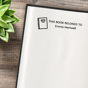 Dieses Buch gehört Simple Name Permastempel