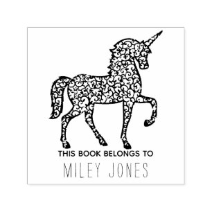 Dieses Buch gehört unicorn Permastempel