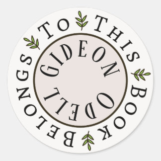 "Dieses Buch gehört zu" Aufklebervorlage Runder Aufkleber