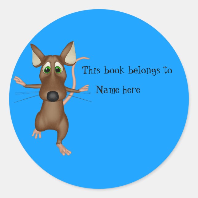 "Dieses Buch gehört zu" Buchkleber Runder Aufkleber (Vorderseite)