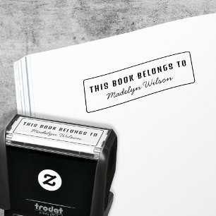Dieses Buch gehört zu - Buchzeichen benennen Permastempel