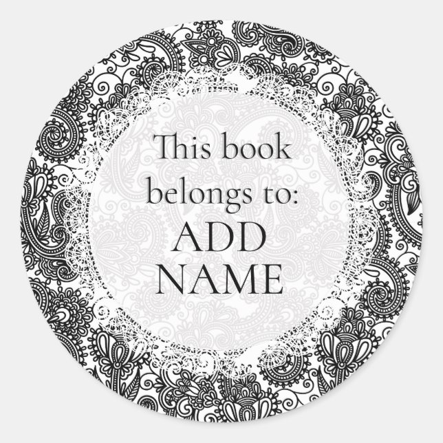 Dieses Buch gehört zu einem Aufkleber für die Beze (Vorderseite)