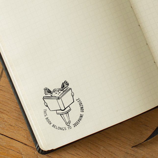 Dieses Buch gehört zu einem Niedlichen Mädchenbuch Gummistempel (Von Creator hochgeladen)