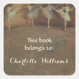 Dieses Buch gehört zu ... Fine Art Buchzeichen Quadratischer Aufkleber