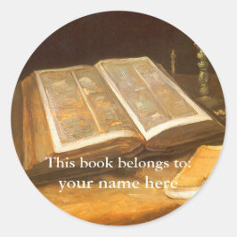 Dieses Buch gehört zu ... Fine Art Buchzeichen Runder Aufkleber