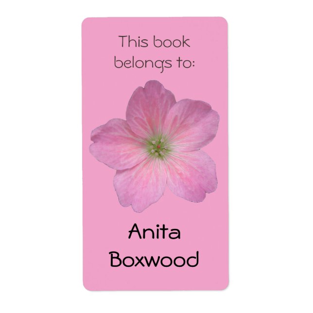 Dieses Buch gehört zu Individuelle Name Pink Blume (Vorne)