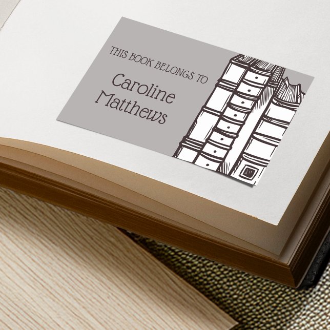 Dieses Buch gehört zu Personalisierten Rechteckiger Aufkleber (This Book Belongs To Personalized Rectangular Sticker)