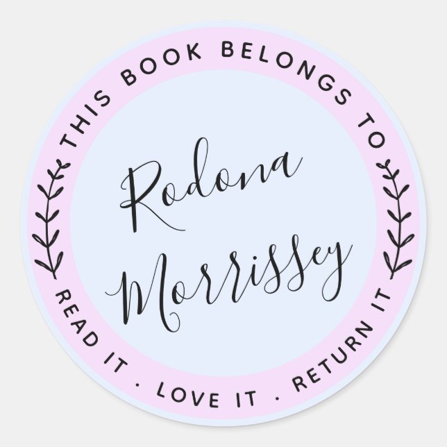 Dieses Buch gehört zu Personalisierten Runder Aufkleber (Vorderseite)