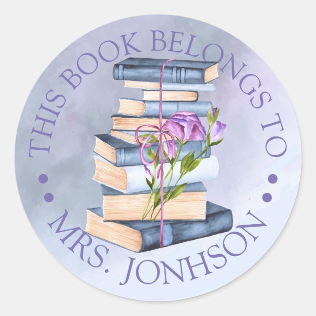 Dieses Buch gehört zu Personalisierten Runder Aufkleber (Vorderseite)