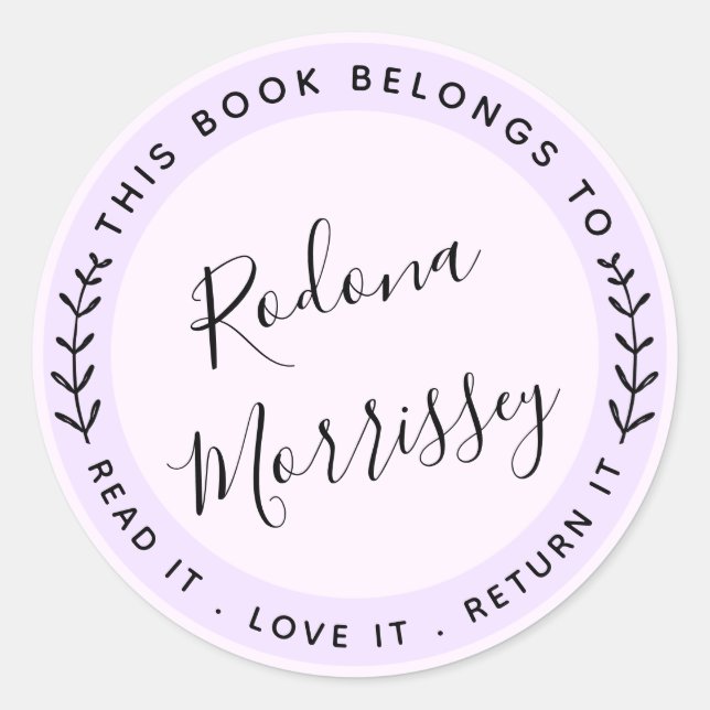 Dieses Buch gehört zu Personalisierten Runder Aufkleber (Vorderseite)