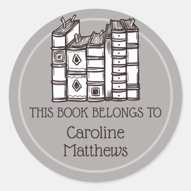 Dieses Buch gehört zu Personalisierten Runder Aufkleber (Vorderseite)