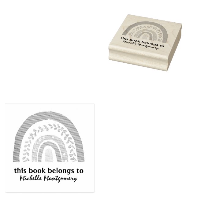 Dieses Buch gehört zu Rainbow Custom niedlich Gummistempel (Stempel)