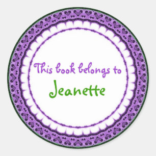 DIESES BUCH GEHÖRT ZU... RUNDER AUFKLEBER