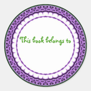 DIESES BUCH GEHÖRT ZU... RUNDER AUFKLEBER