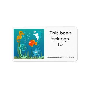 Dieses Buch gehört zu, Unter dem Meer Adressaufkleber