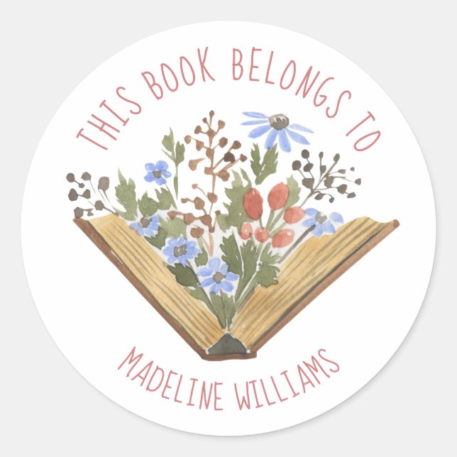 Dieses Buch gehört zum Buchzeichen-Label Runder Aufkleber (Vorderseite)
