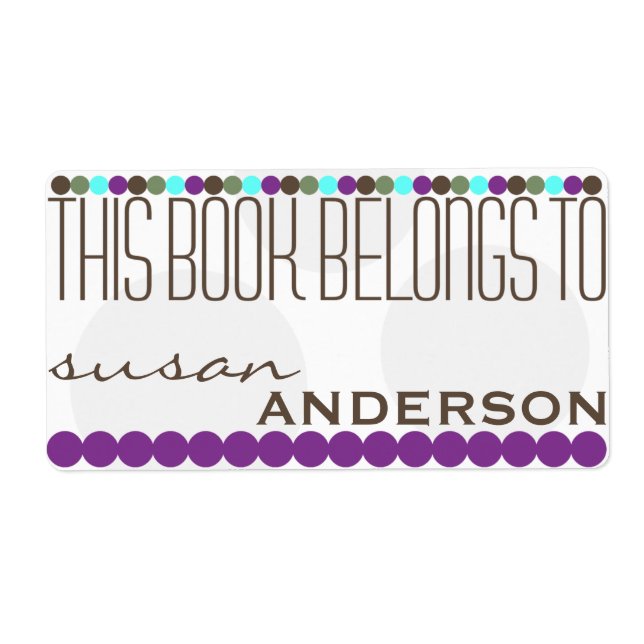 Dieses Buch gehört zum Label-Template (Vorne)