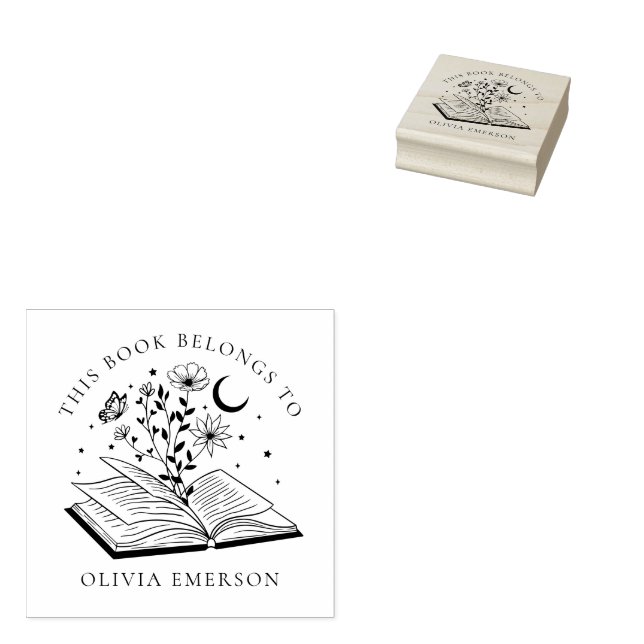 Dieses Buch gehört zum modernen Buchzeichen Gummistempel (Stempel)