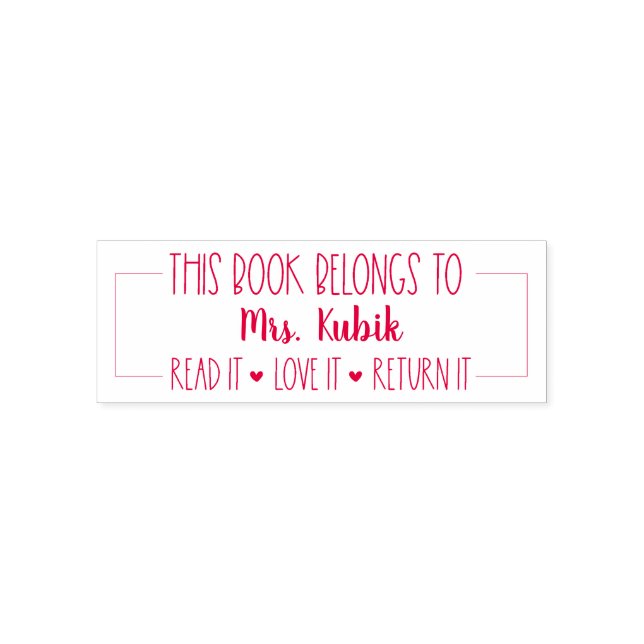 Dieses Buch gehört zur Briefmarke der Lehrerbiblio Permastempel (Design)