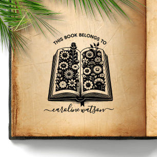 Dieses Buch gehört zur Briefmarke des Blumenbuchs  Gummistempel