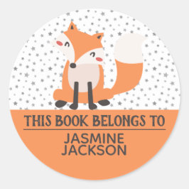 Dieses Buch gehört zur niedlichen Fuchsklasse Oran Runder Aufkleber