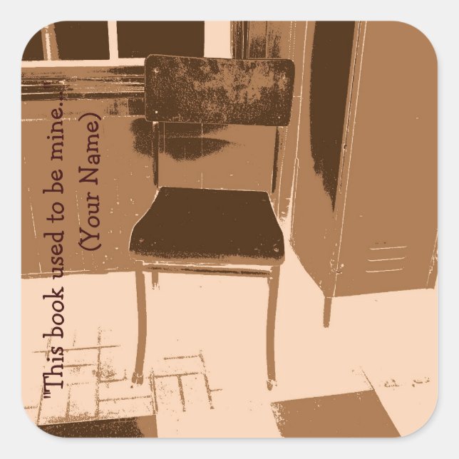 Dieses Buch war früher meine Bibliotheksaufkleberp Quadratischer Aufkleber (Vorderseite)