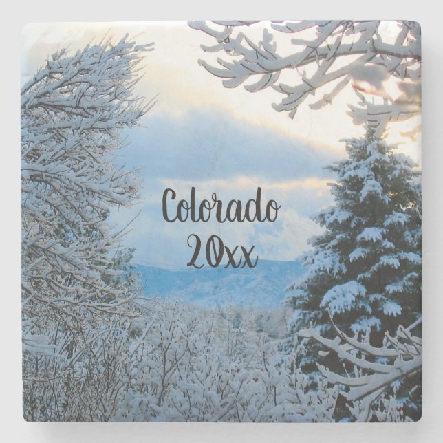 Dieses Colorado Snowflake Ornament personalisieren Steinuntersetzer (Vorderseite)