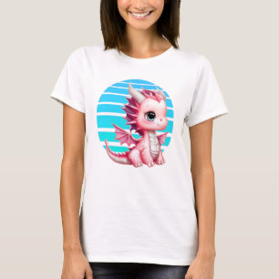 Dieses Design hat einen niedlichen rosa Drachen mi T-Shirt