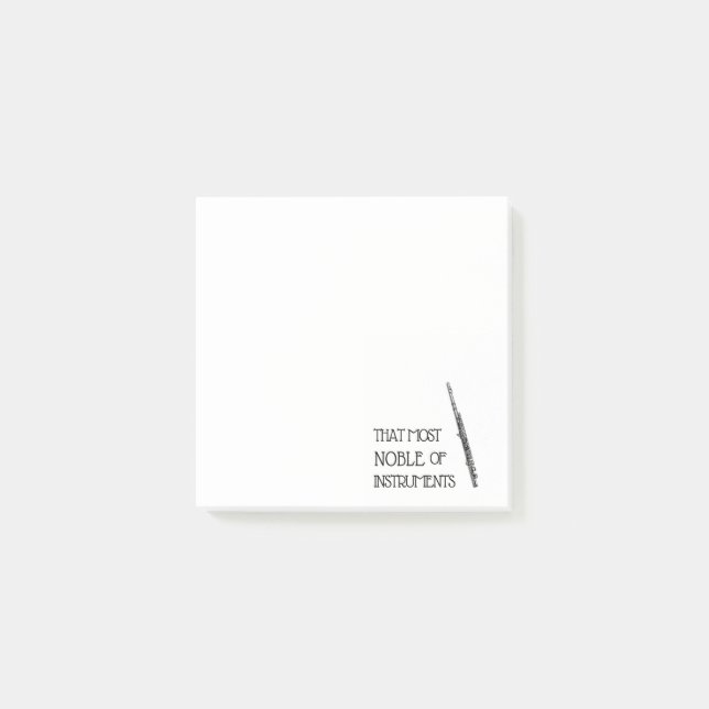 Dieses edelste der Instrumente - Flöten-Post-It Post-it Klebezettel (Vorderseite)